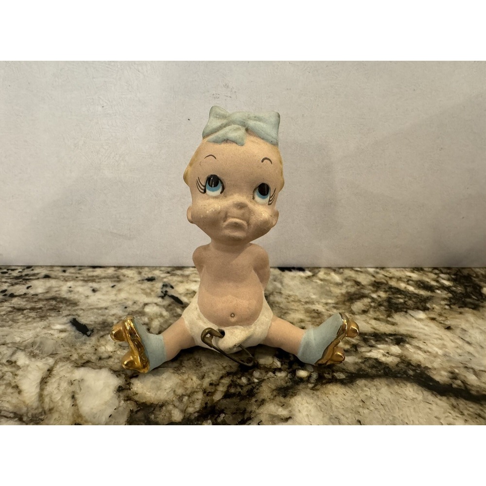 Vintage‎ Freeman McFarlin Baby w Roller Skates Figurine w Diapers